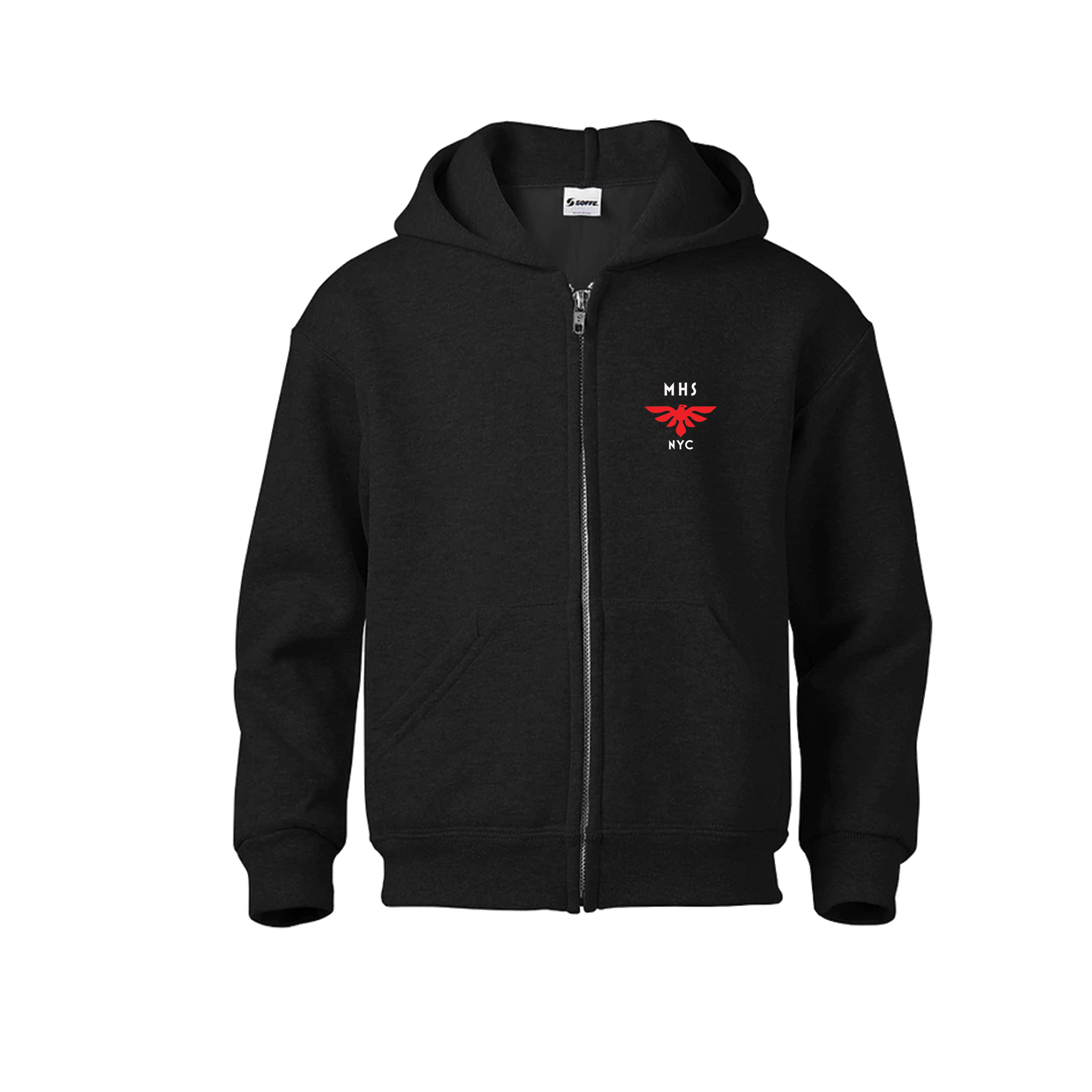 Phoenix Zip Hoodie Embroidered Black - X-Large (SKU#126)